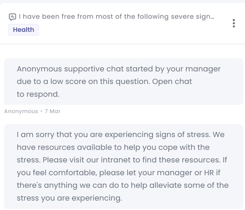 Supportive chat
