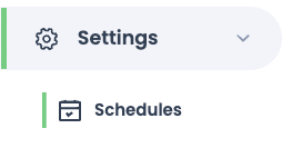 settings schedule