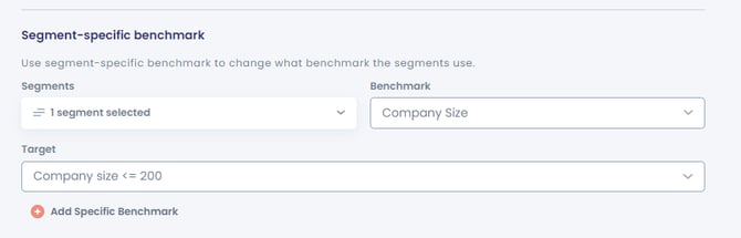 Segment specific benchmark