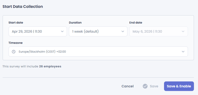 Schedule manager data collection