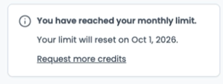 User request more AI Credits
